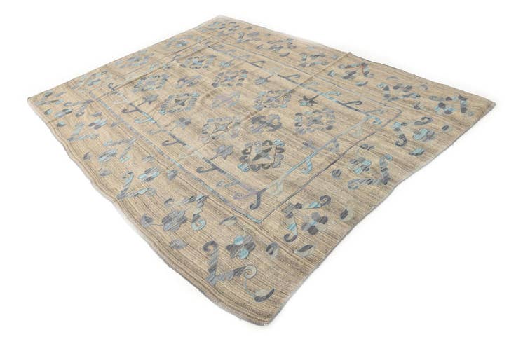 Detail image of 6' 7 x 8' 11 Hand Woven Kilim Modern Wool Rug
