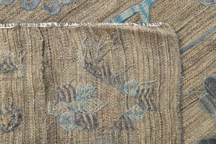 6' 7 x 8' 11 Hand Woven Kilim Modern Wool Rug