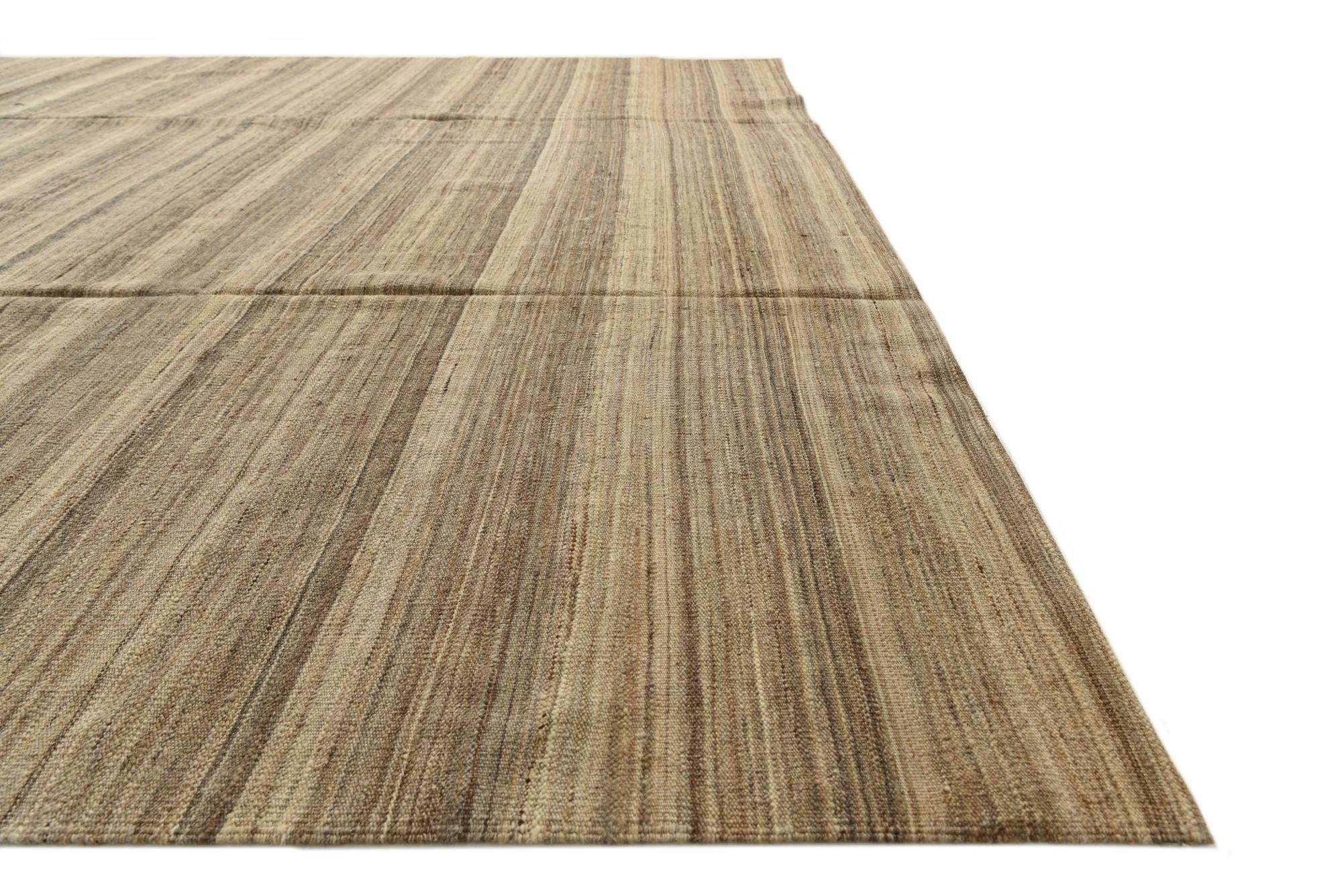 9' 8 x 12' 10 Hand Woven Kilim Modern Wool Rug