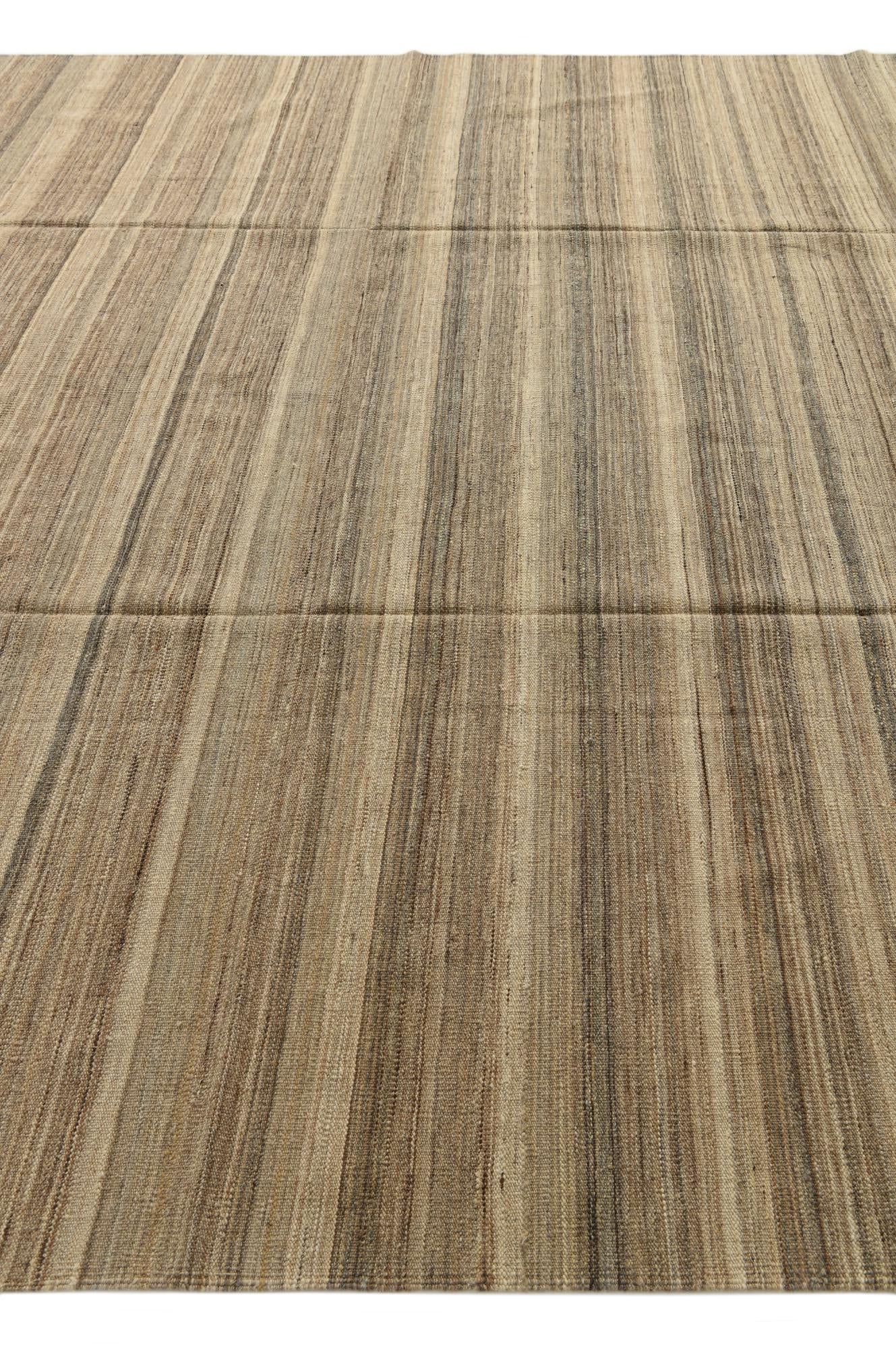 9' 8 x 12' 10 Hand Woven Kilim Modern Wool Rug