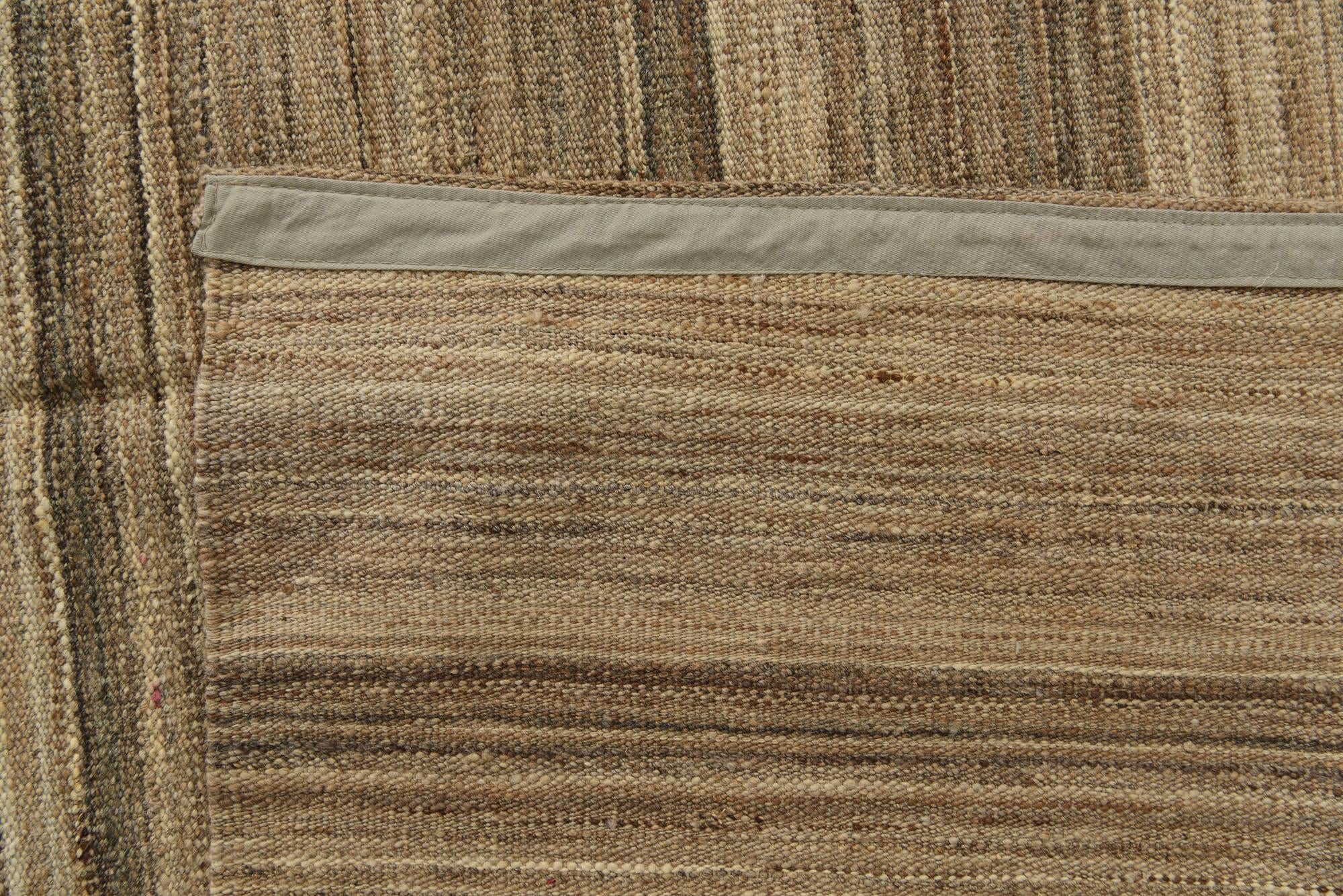 9' 8 x 12' 10 Hand Woven Kilim Modern Wool Rug