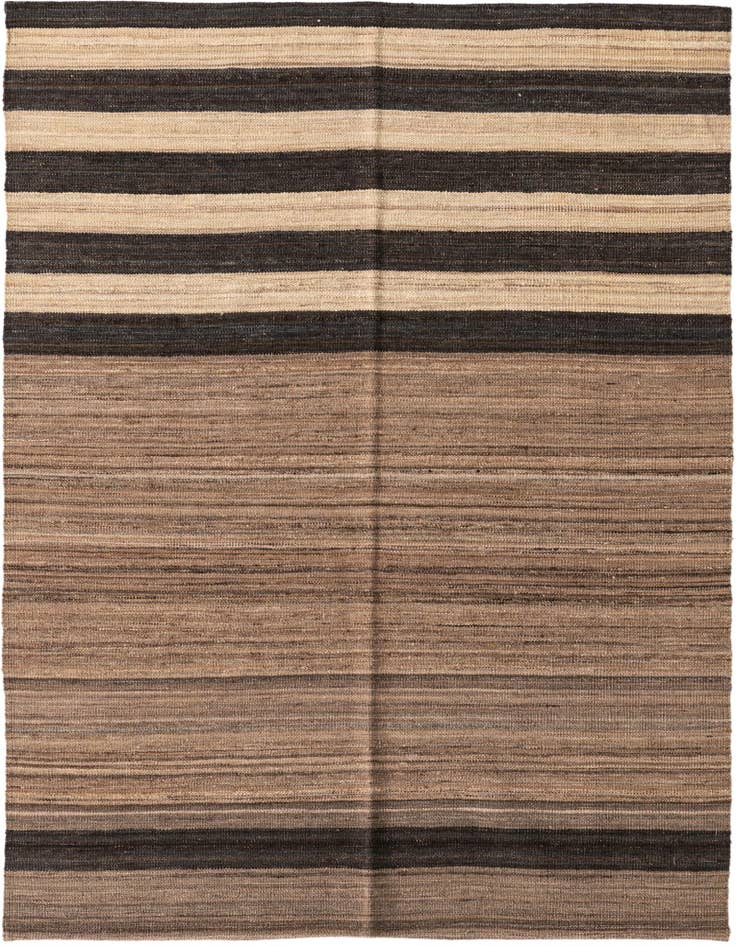 Detail image of 4' 3 x 5' 7 Hand Woven Kilim Modern Wool Rug
