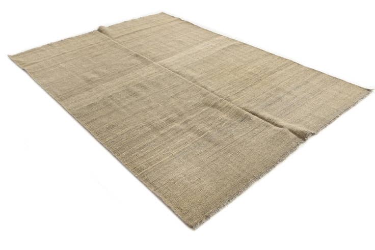 Detail image of 4' 8 x 6' 7 Hand Woven Kilim Modern Wool Rug