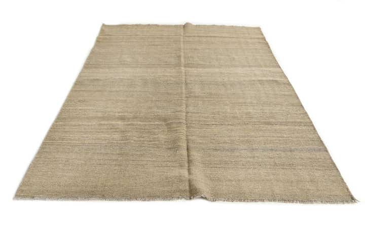 4' 8 x 6' 7 Hand Woven Kilim Modern Wool Rug