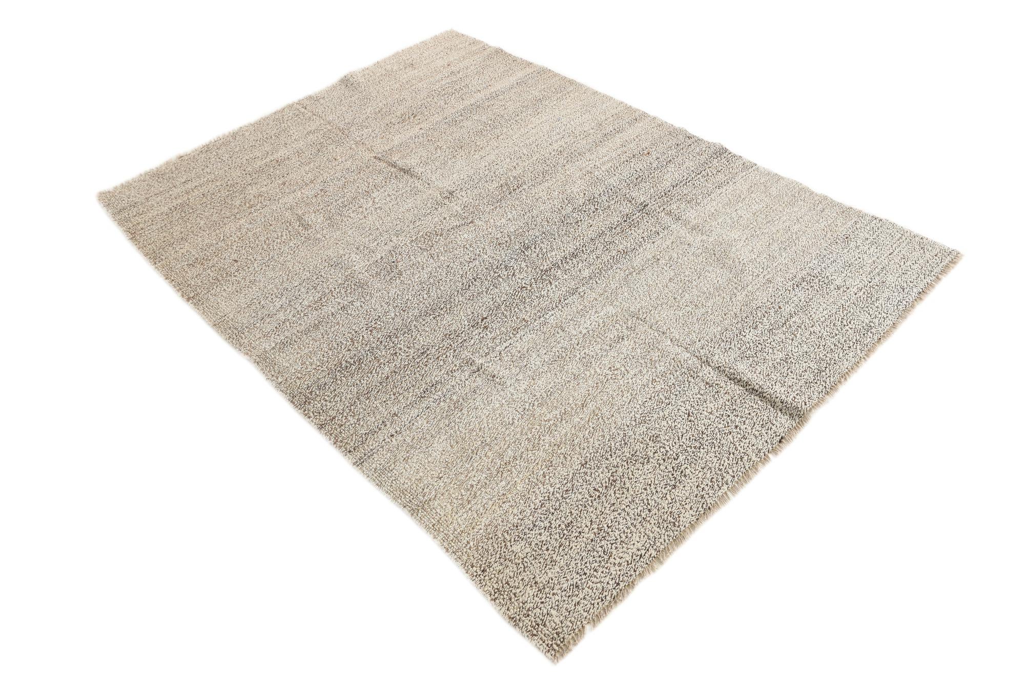 4' 8 x 6' 5 Hand Woven Kilim Modern Wool Rug