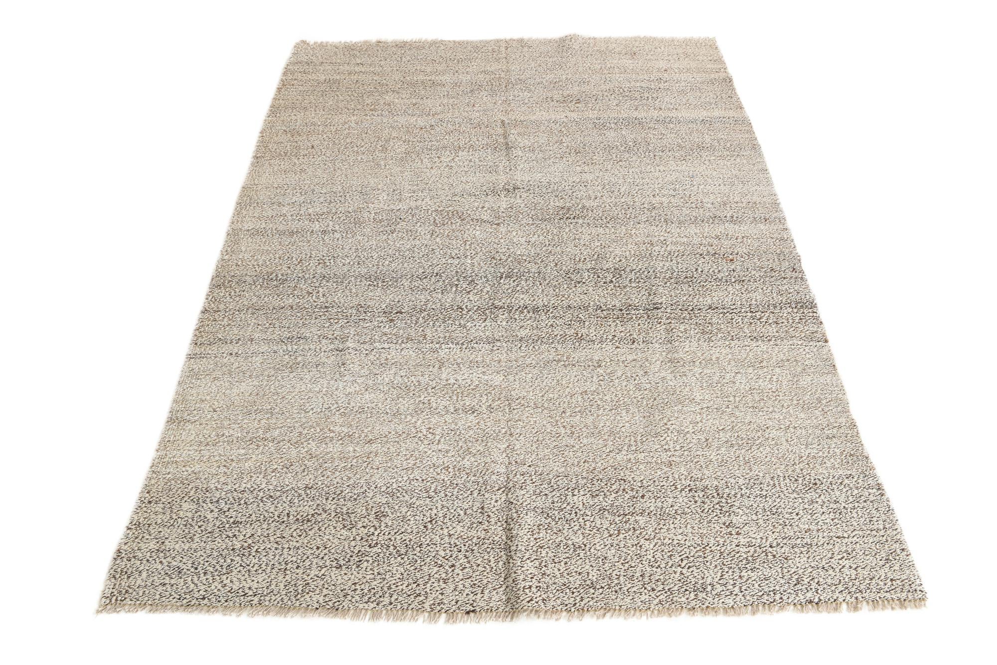 4' 8 x 6' 5 Hand Woven Kilim Modern Wool Rug