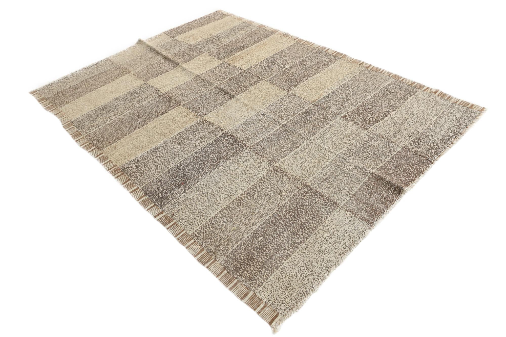 5' 9 x 7' 7 Hand Woven Kilim Modern Wool Rug