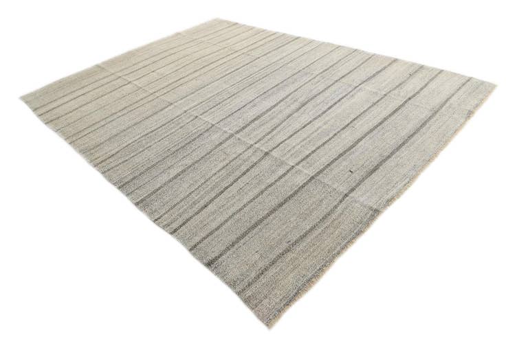 Detail image of 8' 10 x 11' 9 Hand Woven Kilim Modern Wool Rug