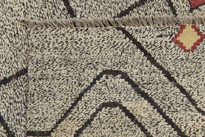 7' 1 x 9' 3 Hand Woven Kilim Modern Wool Rug