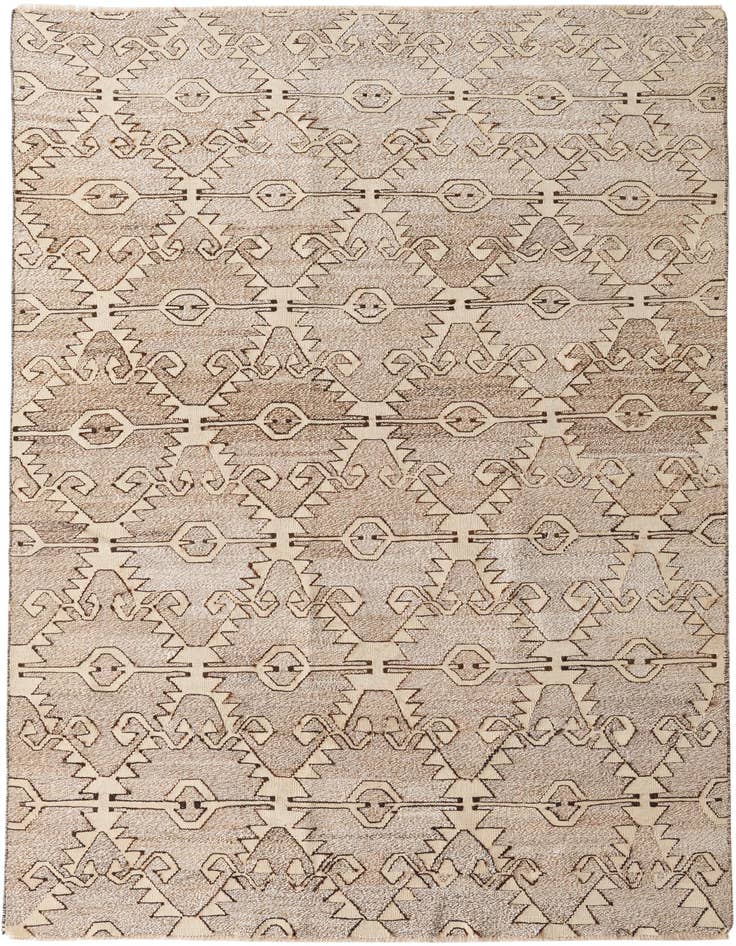 Detail image of 6' 3 x 9' 6 Hand Woven Kilim Modern Wool Rug