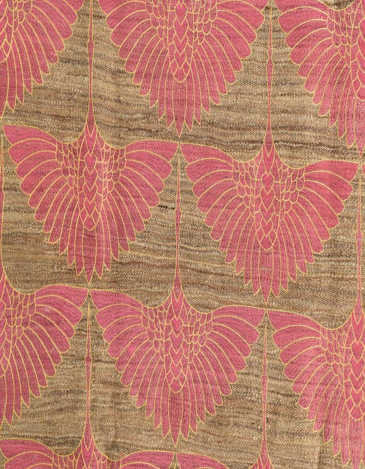 Detail image of 3' 5 x 4' 7 Hand Woven Kilim Modern Wool Rug