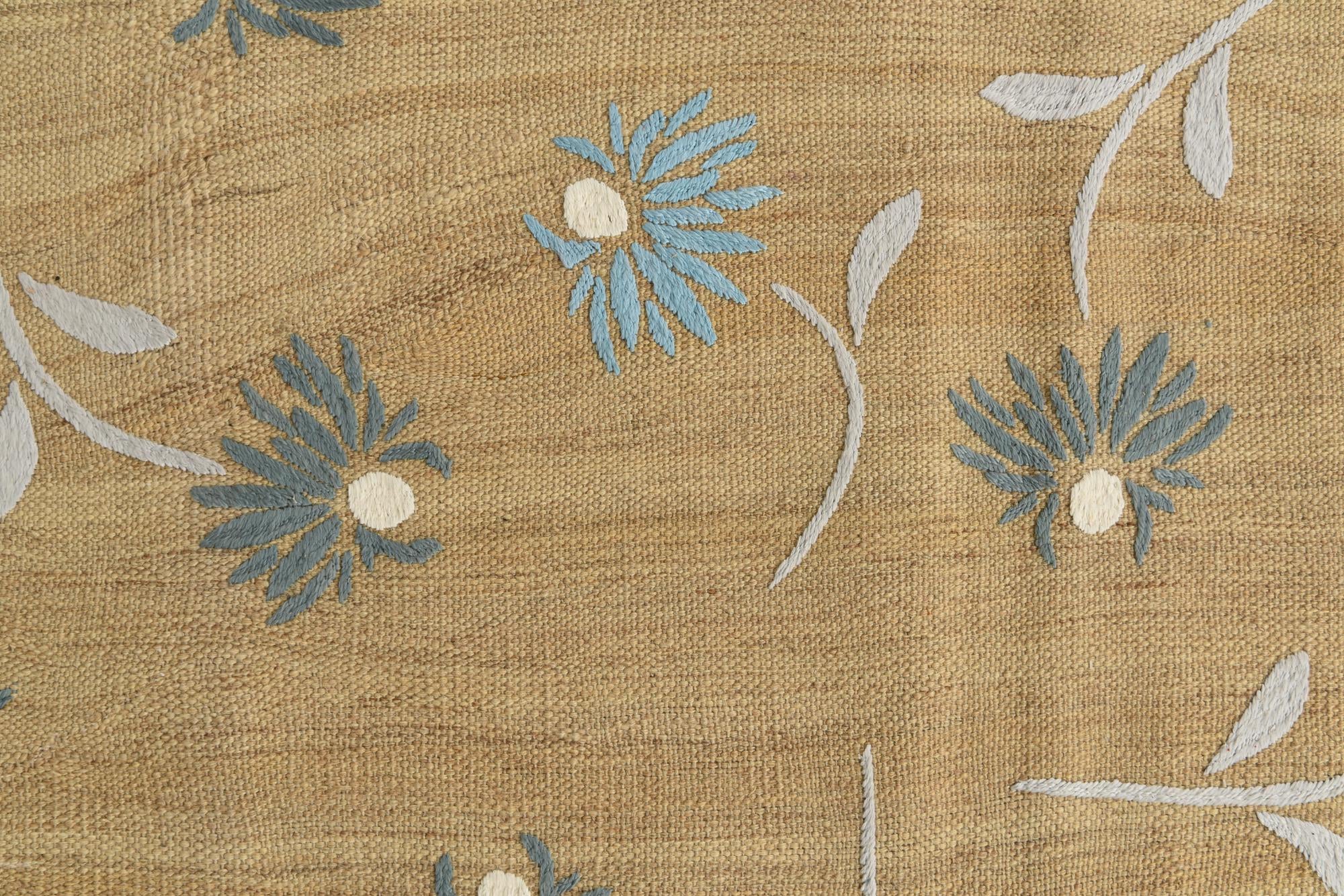 6' 10 x 9' 7 Hand Woven Kilim Modern Rug