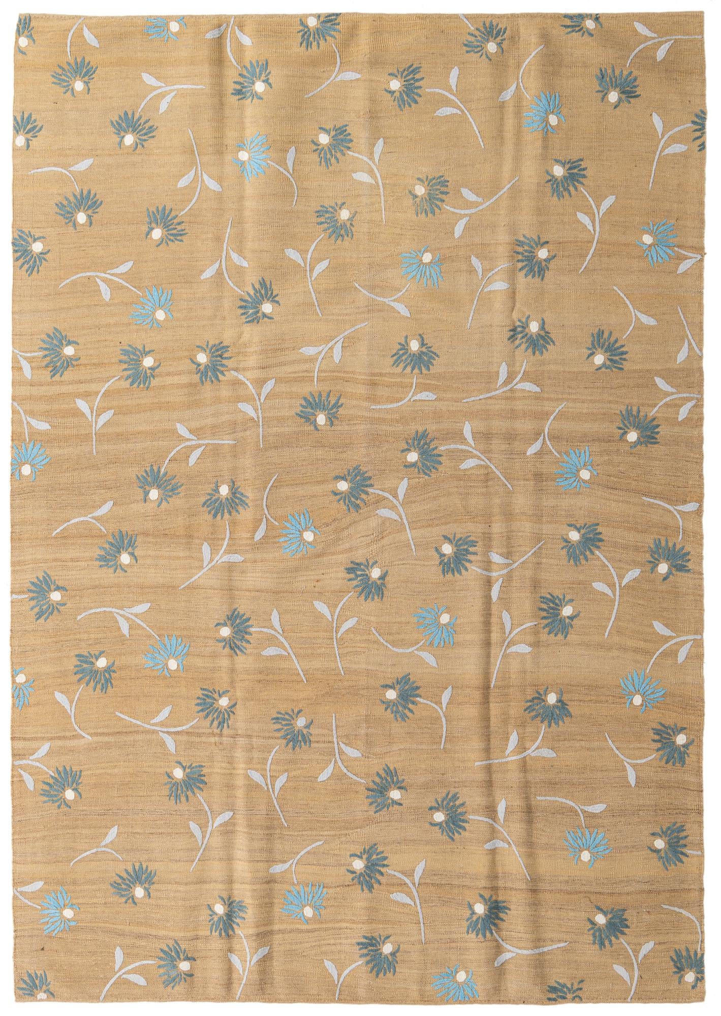 6' 10 x 9' 7 Hand Woven Kilim Modern Rug