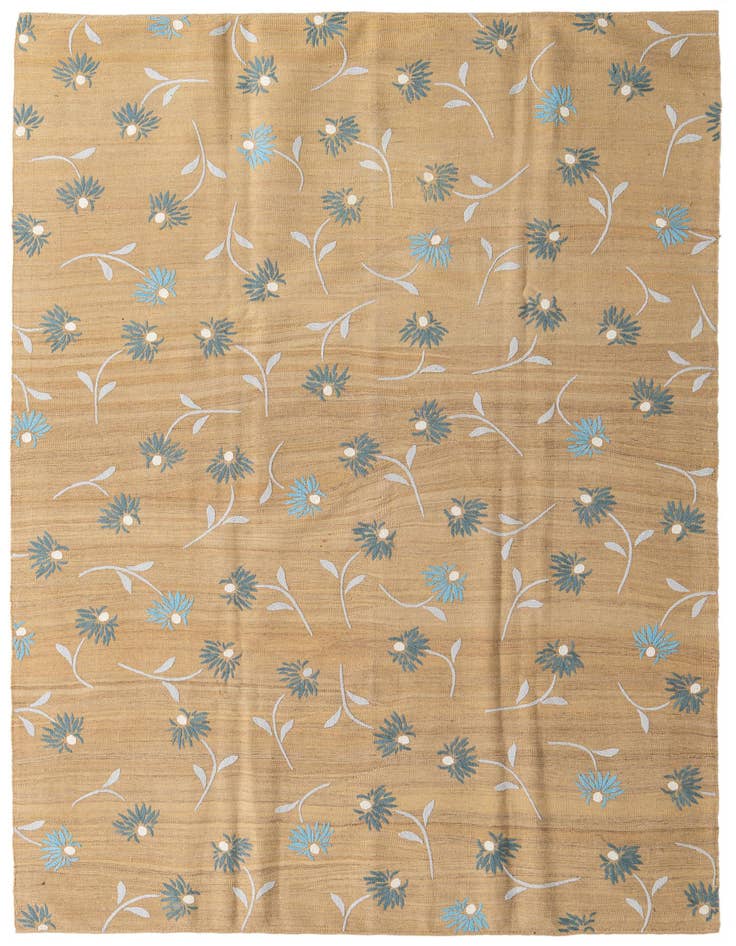 Detail image of 6' 10 x 9' 7 Hand Woven Kilim Modern Rug