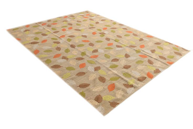 Detail image of 7' 5 x 9' 7 Hand Woven Kilim Modern Rug
