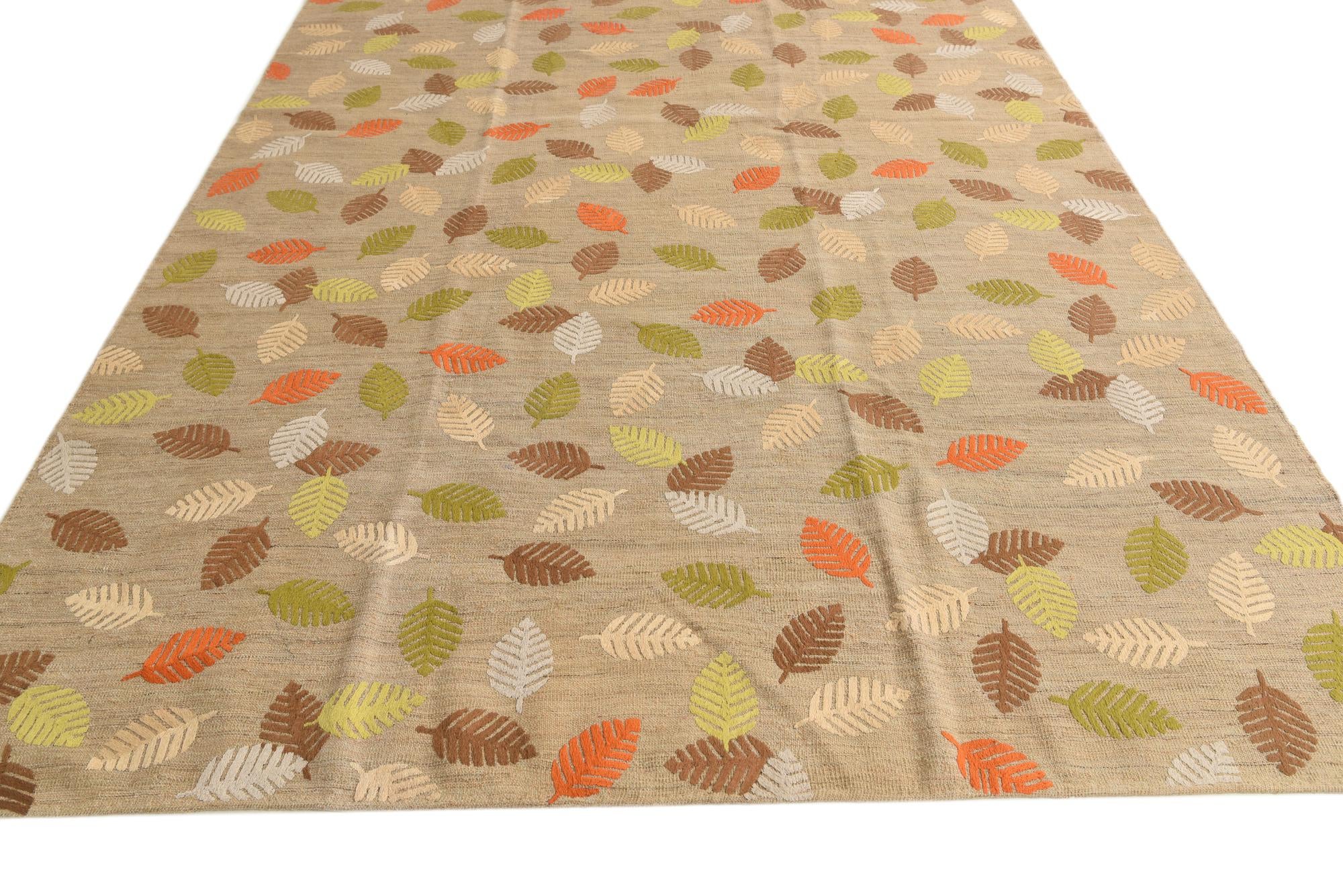 7' 5 x 9' 7 Hand Woven Kilim Modern Rug