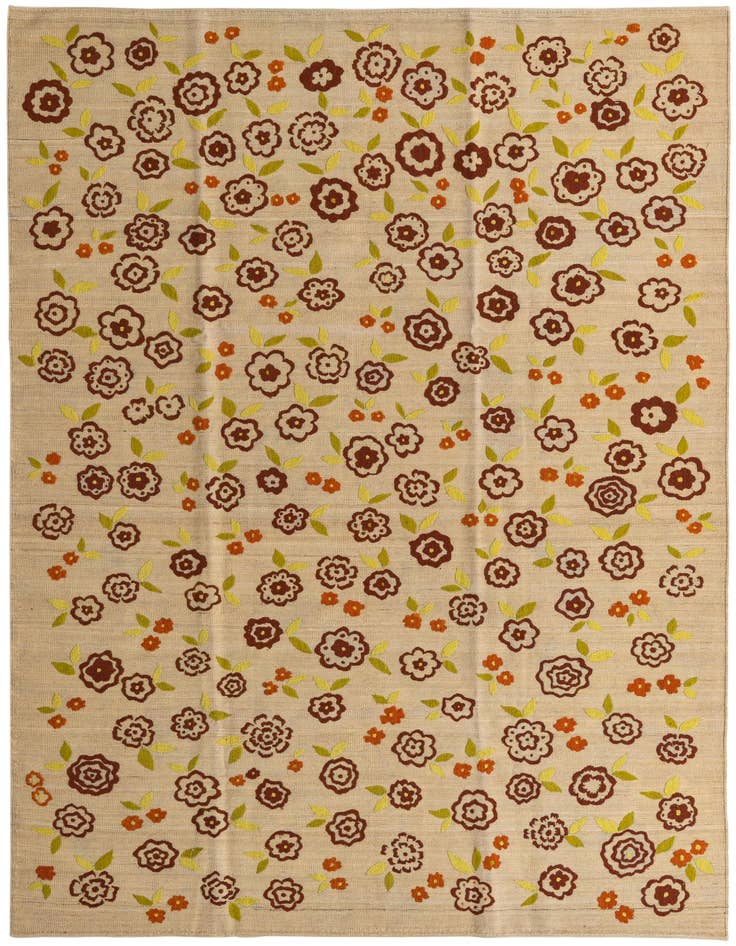 Detail image of 6' 6 x 9' 5 Hand Woven Kilim Modern Rug