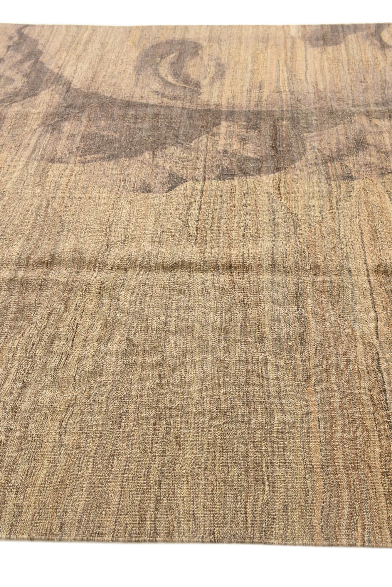 7' x 9' 8 Hand Woven Kilim Modern Wool Rug