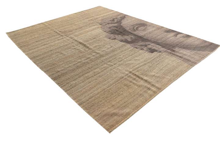 7' 9 x 9' 9 Hand Woven Kilim Modern Wool Rug
