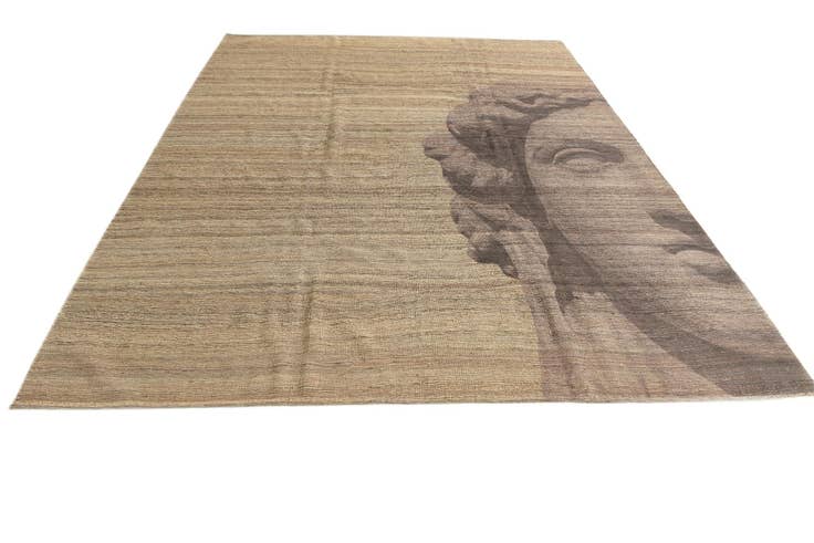 Detail image of 7' 9 x 9' 9 Hand Woven Kilim Modern Wool Rug