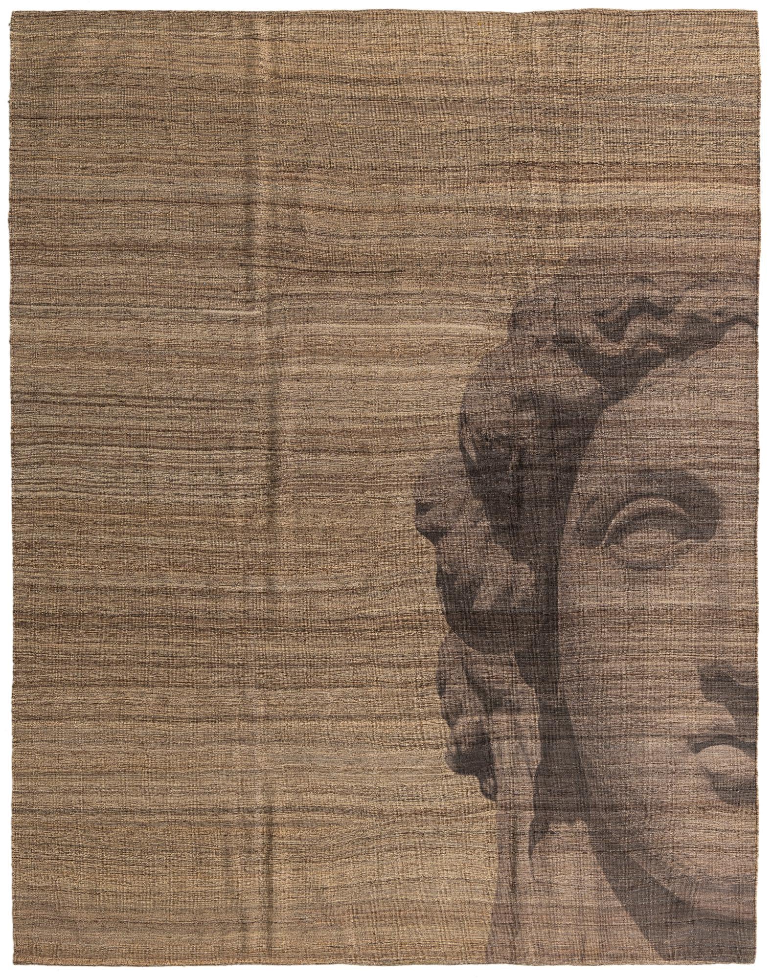 7' 9 x 9' 9 Hand Woven Kilim Modern Wool Rug