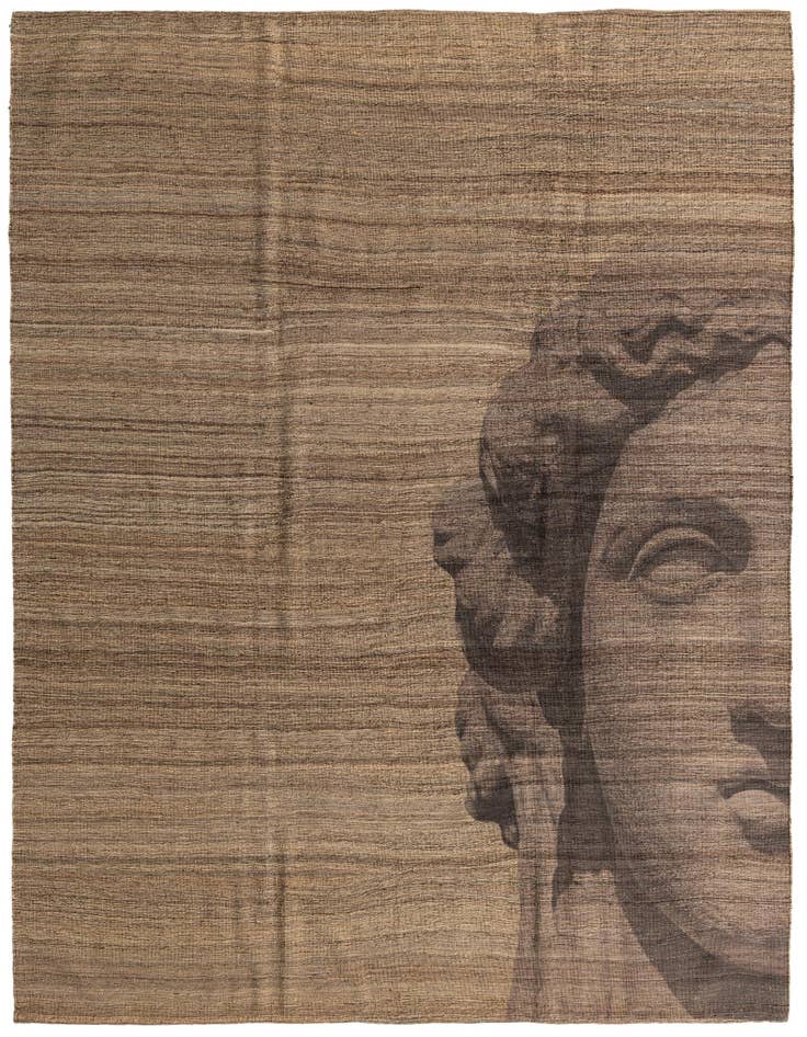 Detail image of 7' 9 x 9' 9 Hand Woven Kilim Modern Wool Rug