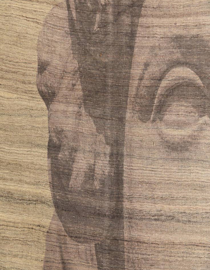 Detail image of 7' x 9' 9  Hand Woven Kilim Modern Wool Rug