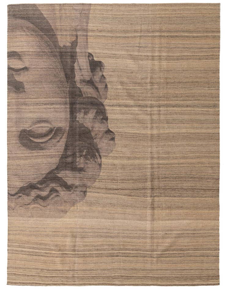 Detail image of 7' x 9' 9 Hand Woven Kilim Modern Wool Rug