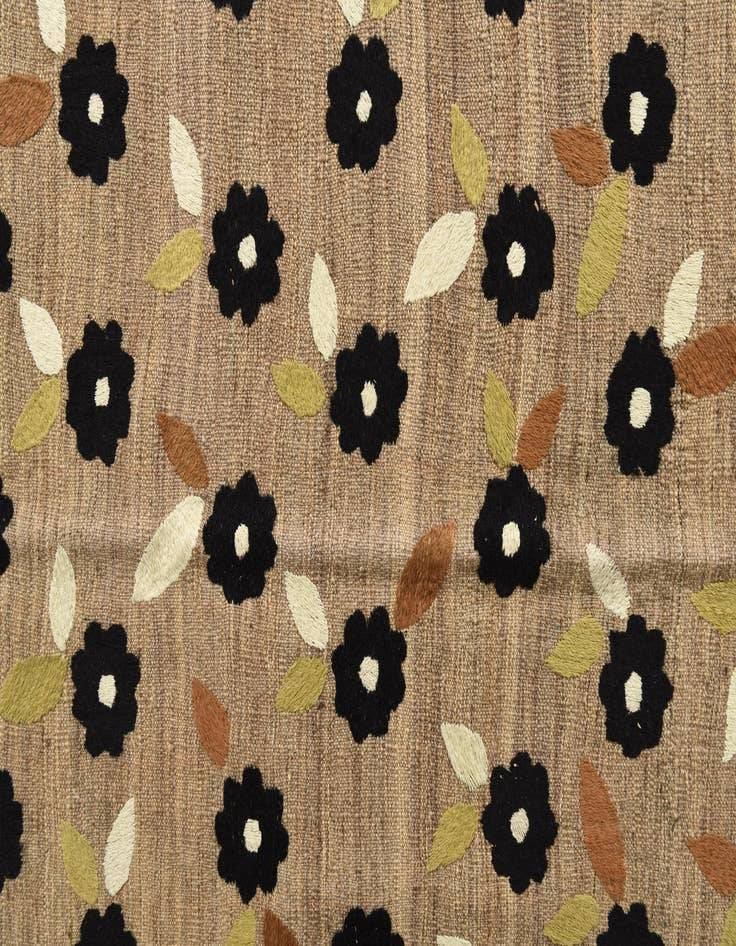 Detail image of 9' 1 x 11' 9  Hand Woven Kilim Modern Rug