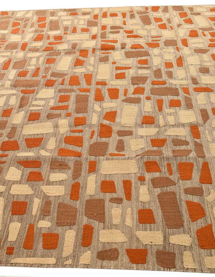 Detail image of 7' 11 x 11' 7  Hand Woven Kilim Modern Rug