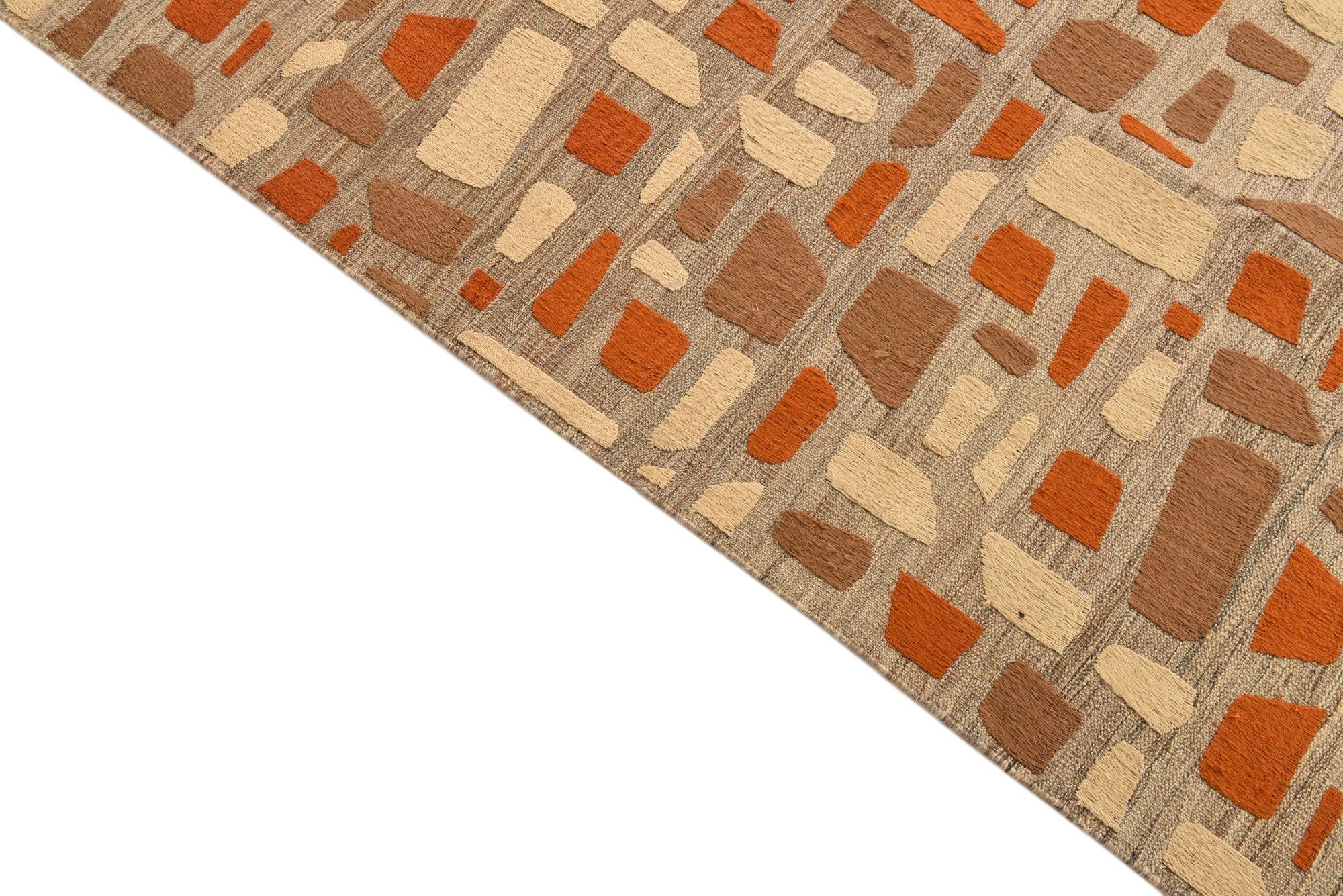 7' 11 x 11' 7 Hand Woven Kilim Modern Rug