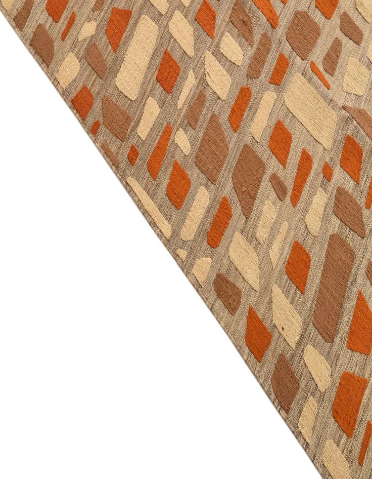 Detail image of 7' 11 x 11' 7  Hand Woven Kilim Modern Rug