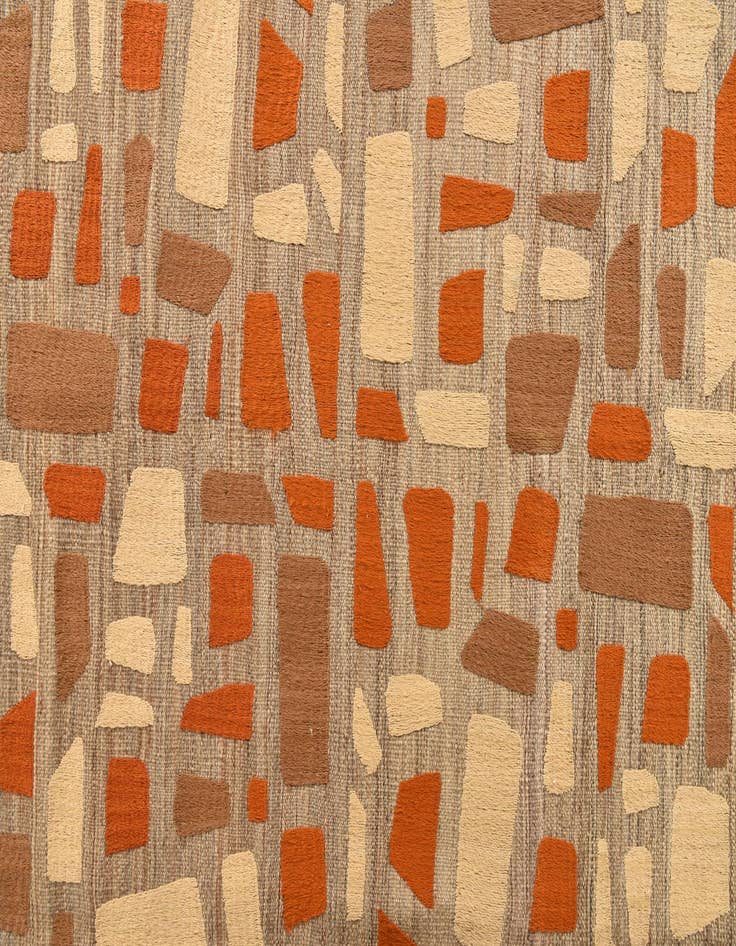 Detail image of 7' 11 x 11' 7  Hand Woven Kilim Modern Rug