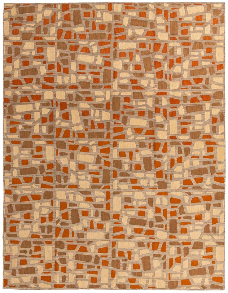 Detail image of 7' 11 x 11' 7 Hand Woven Kilim Modern Rug