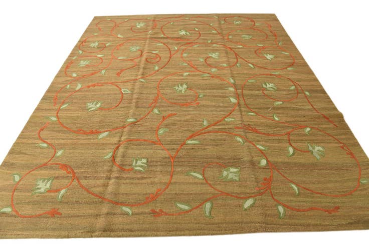 Detail image of 8' 1 x 9' 7 Hand Woven Kilim Modern Rug