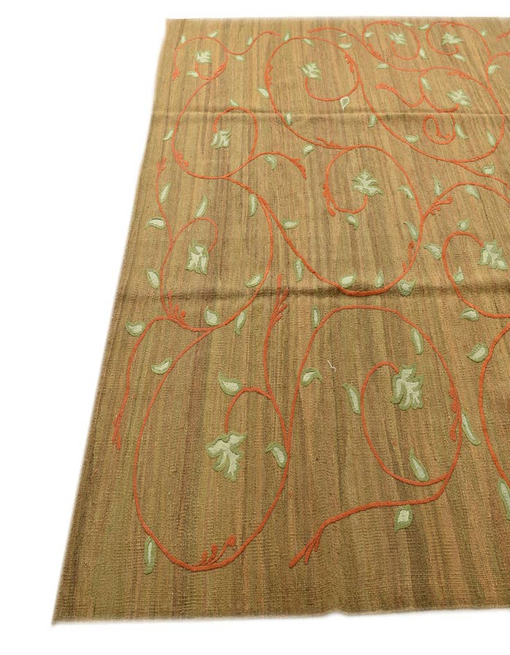 Detail image of 8' 1 x 9' 7  Hand Woven Kilim Modern Rug