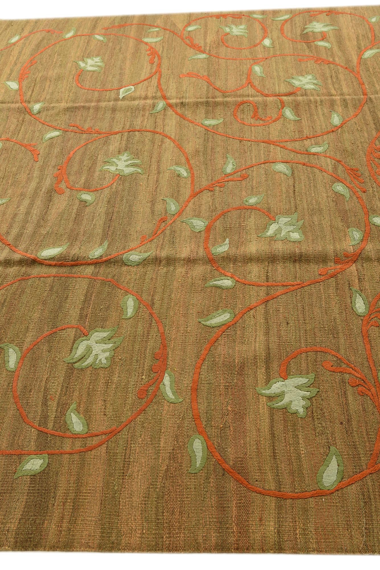 8' 1 x 9' 7 Hand Woven Kilim Modern Rug