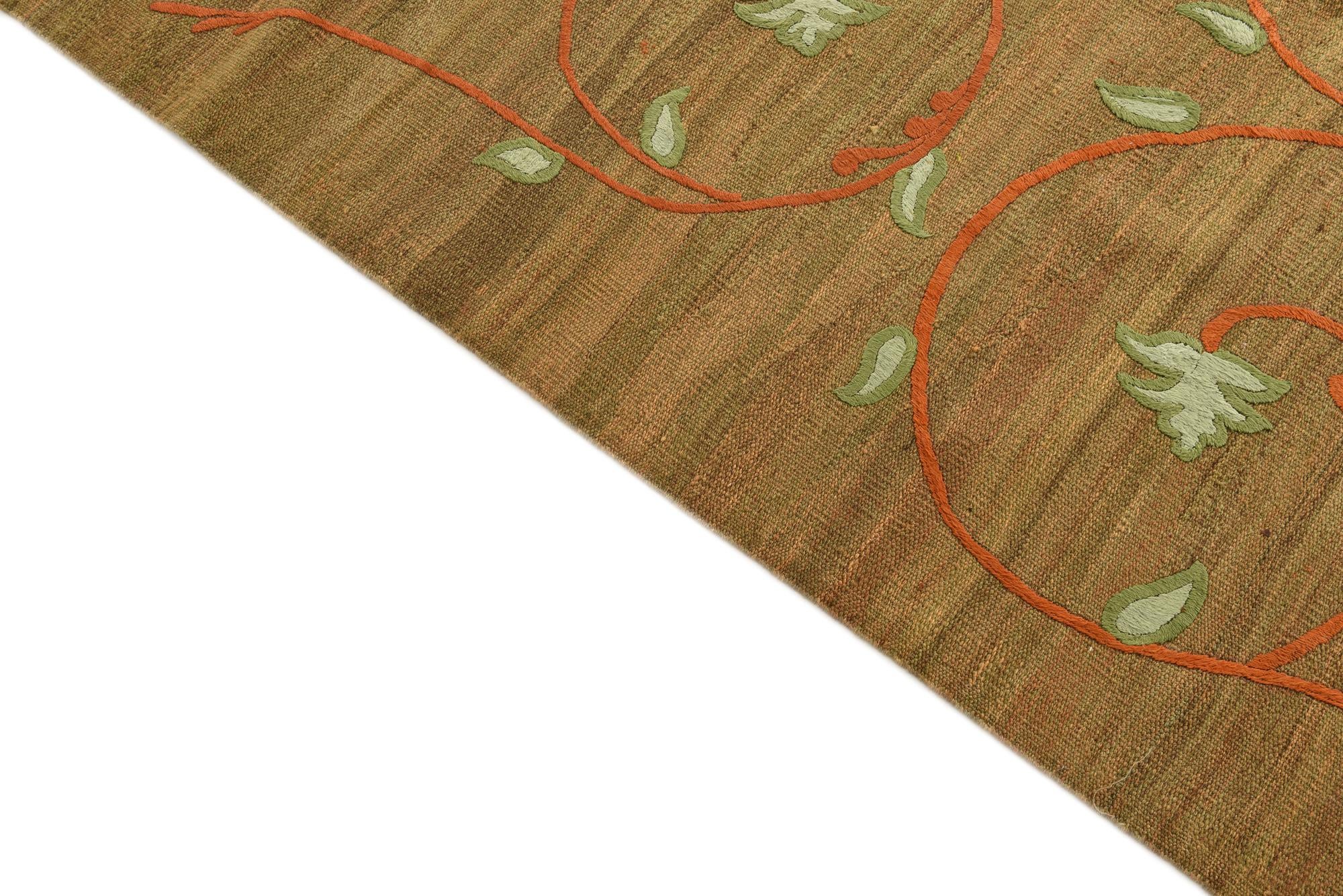 8' 1 x 9' 7 Hand Woven Kilim Modern Rug