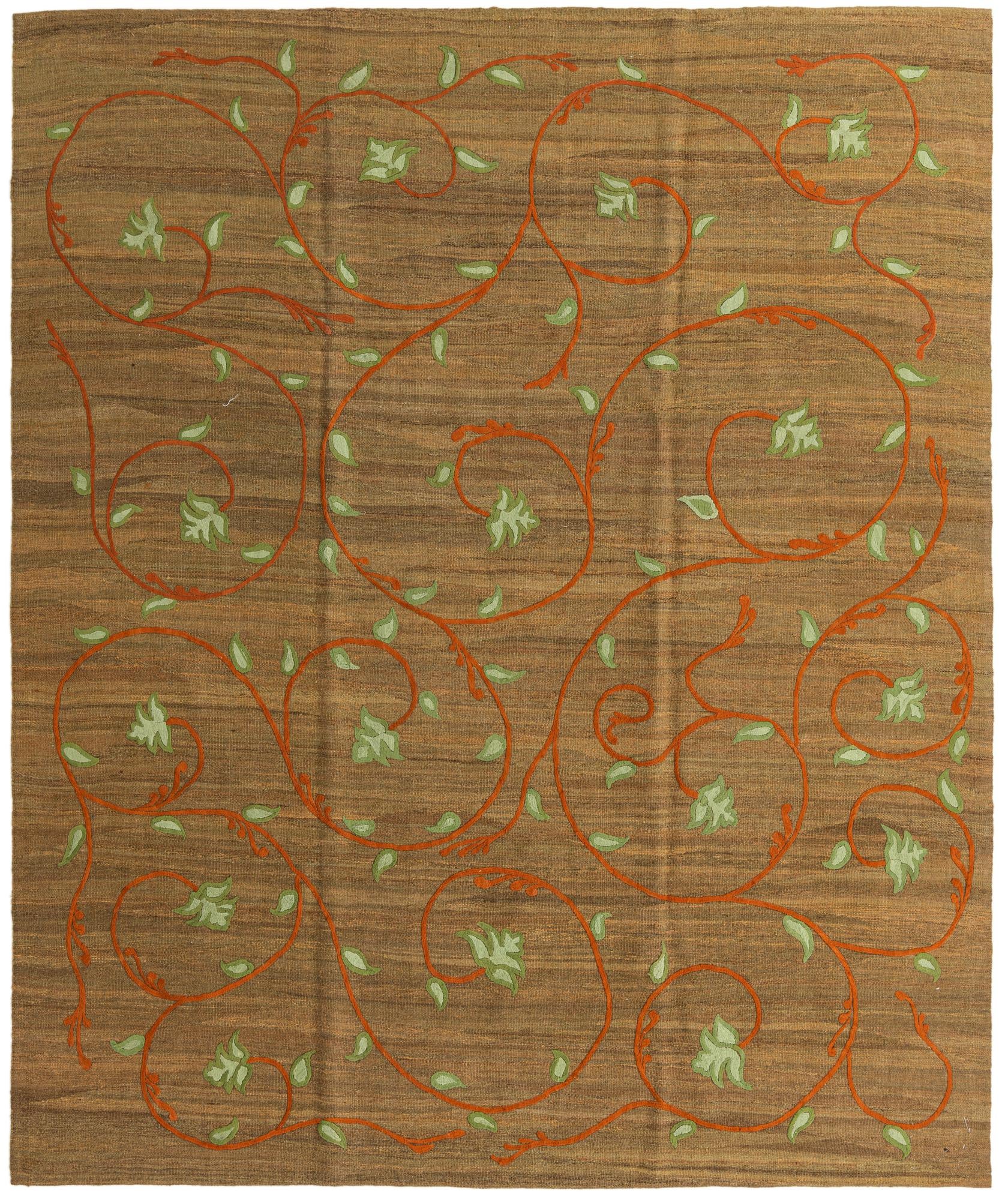 8' 1 x 9' 7 Hand Woven Kilim Modern Rug