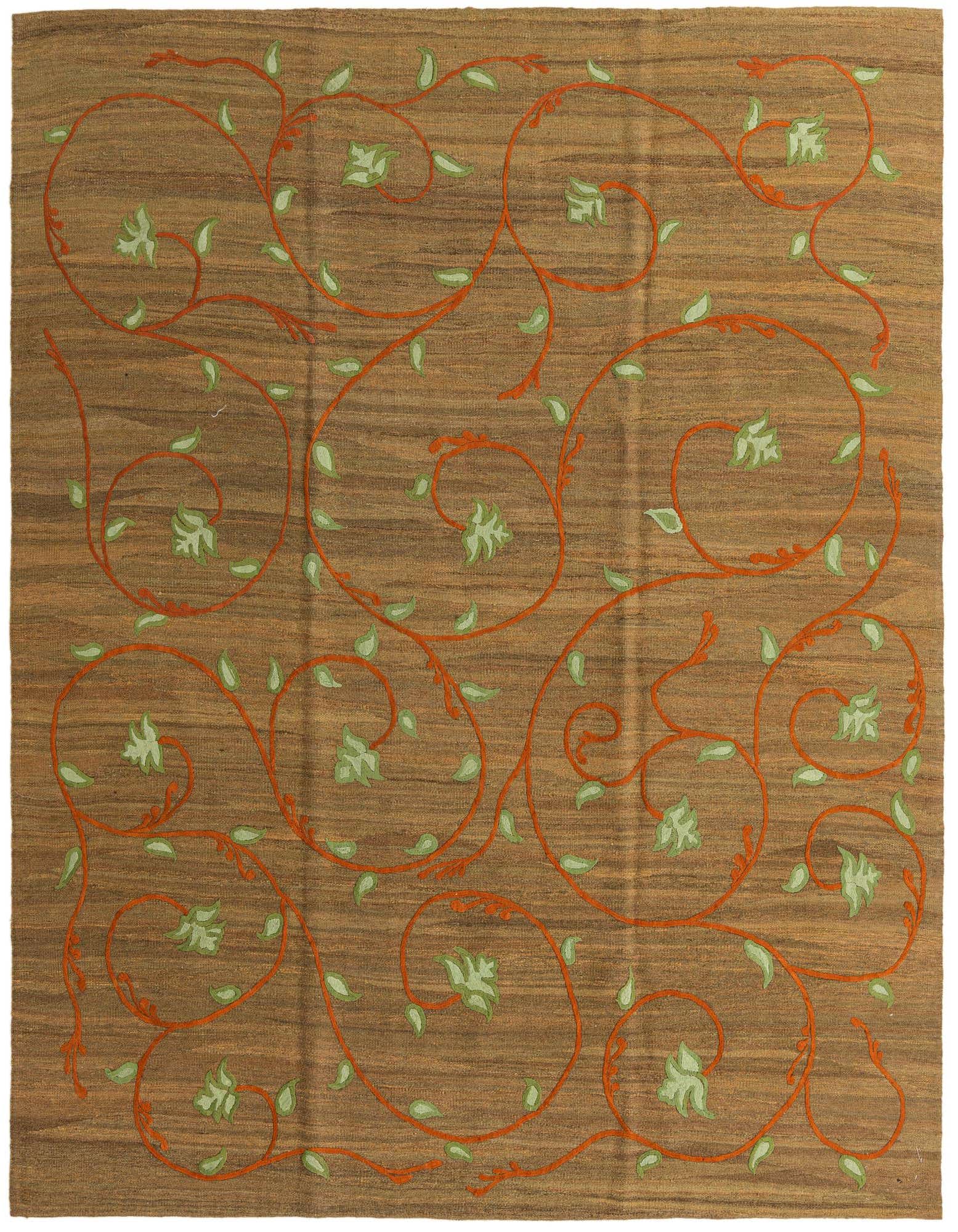 8' 1 x 9' 7 Hand Woven Kilim Modern Rug