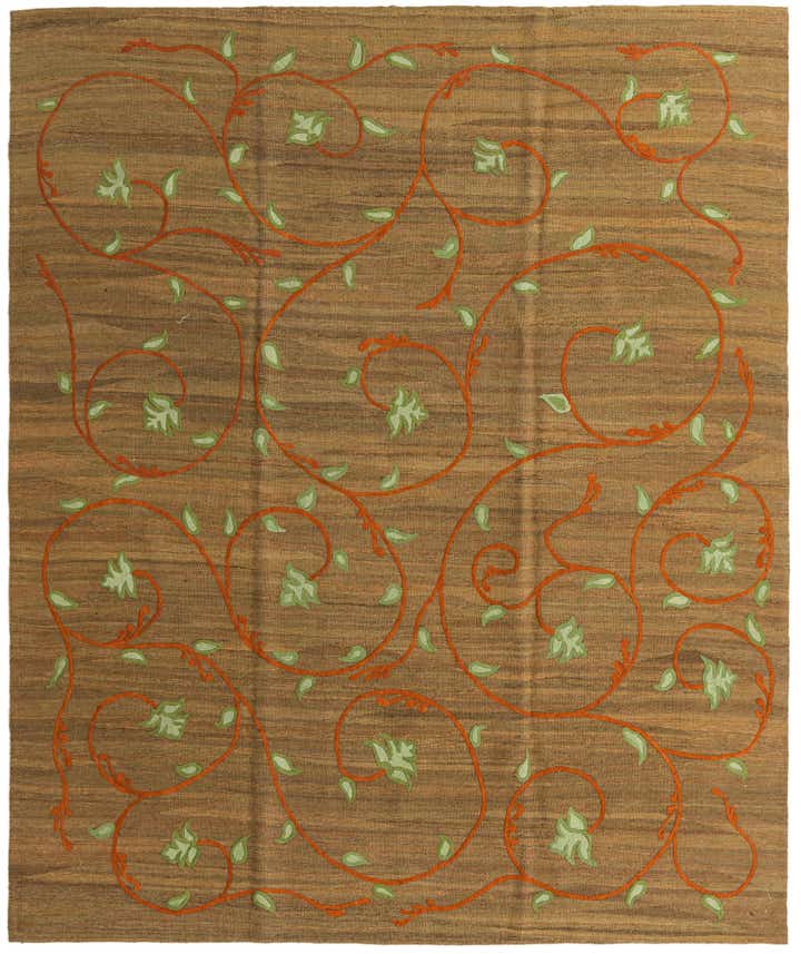 8' 1 x 9' 7 Hand Woven Kilim Modern Rug