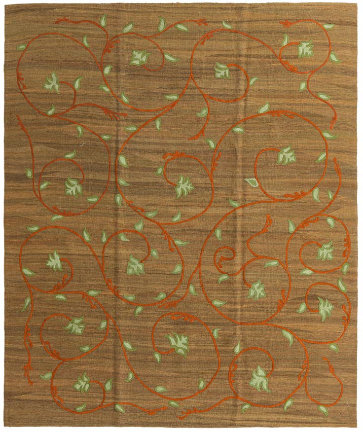 Detail image of 8' 1 x 9' 7 Hand Woven Kilim Modern Rug