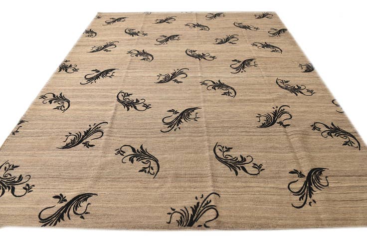 Detail image of 9' x 11' 5 Hand Woven Kilim Modern Rug