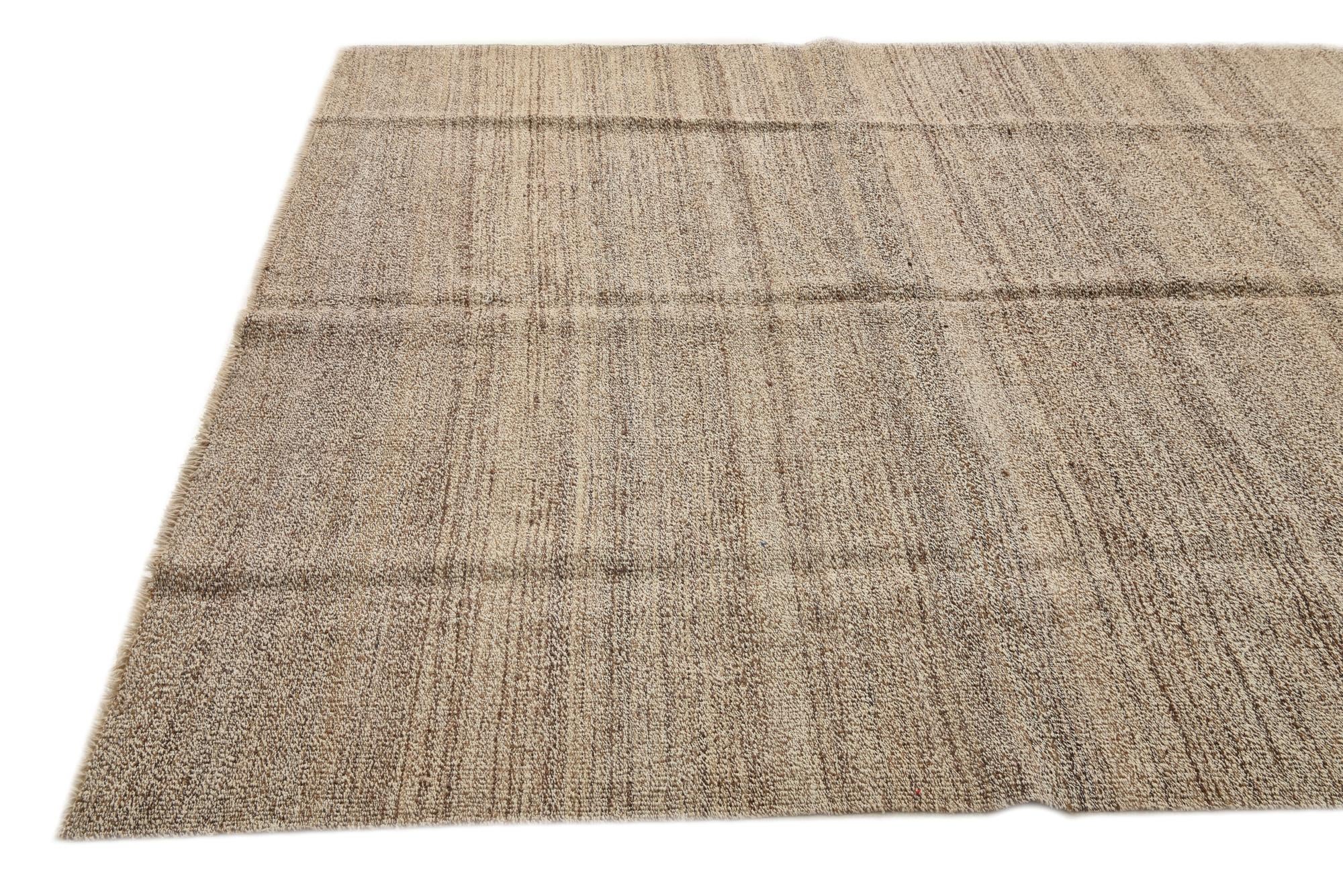 5' 7 x 9' 7 Hand Woven Kilim Modern Wool Rug