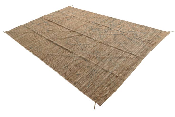 Detail image of 6' 8 x 9' 9 Hand Woven Kilim Modern Wool Rug