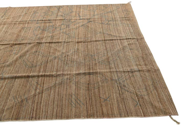 Detail image of 6' 8 x 9' 9 Hand Woven Kilim Modern Wool Rug