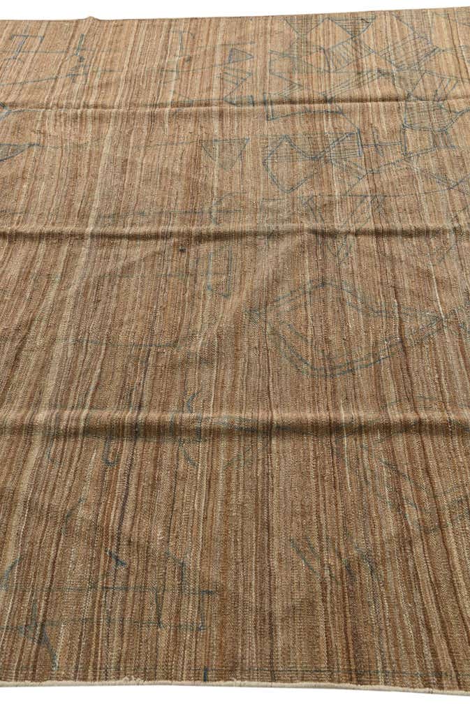 6' 8 x 9' 9 Hand Woven Kilim Modern Wool Rug