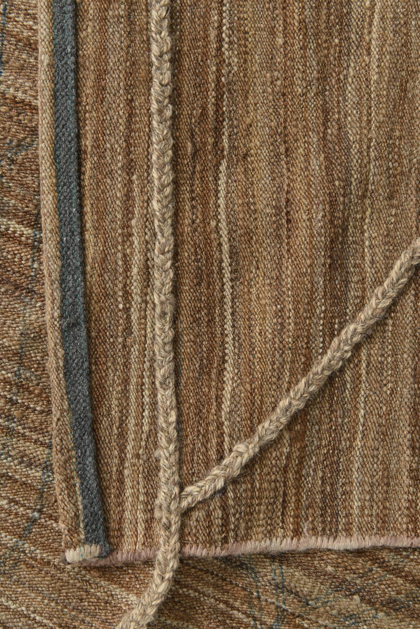 6' 8 x 9' 9 Hand Woven Kilim Modern Wool Rug