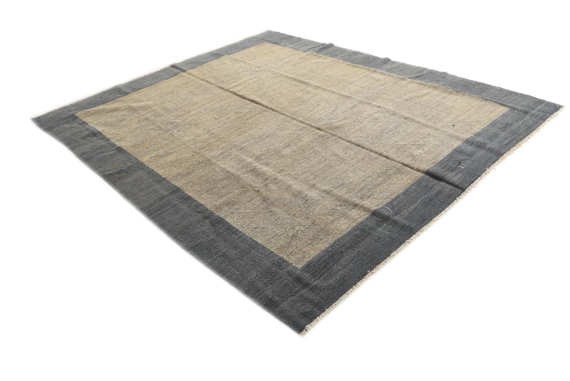 8' 2 x 9' 7 Hand Woven Kilim Modern Wool Rug