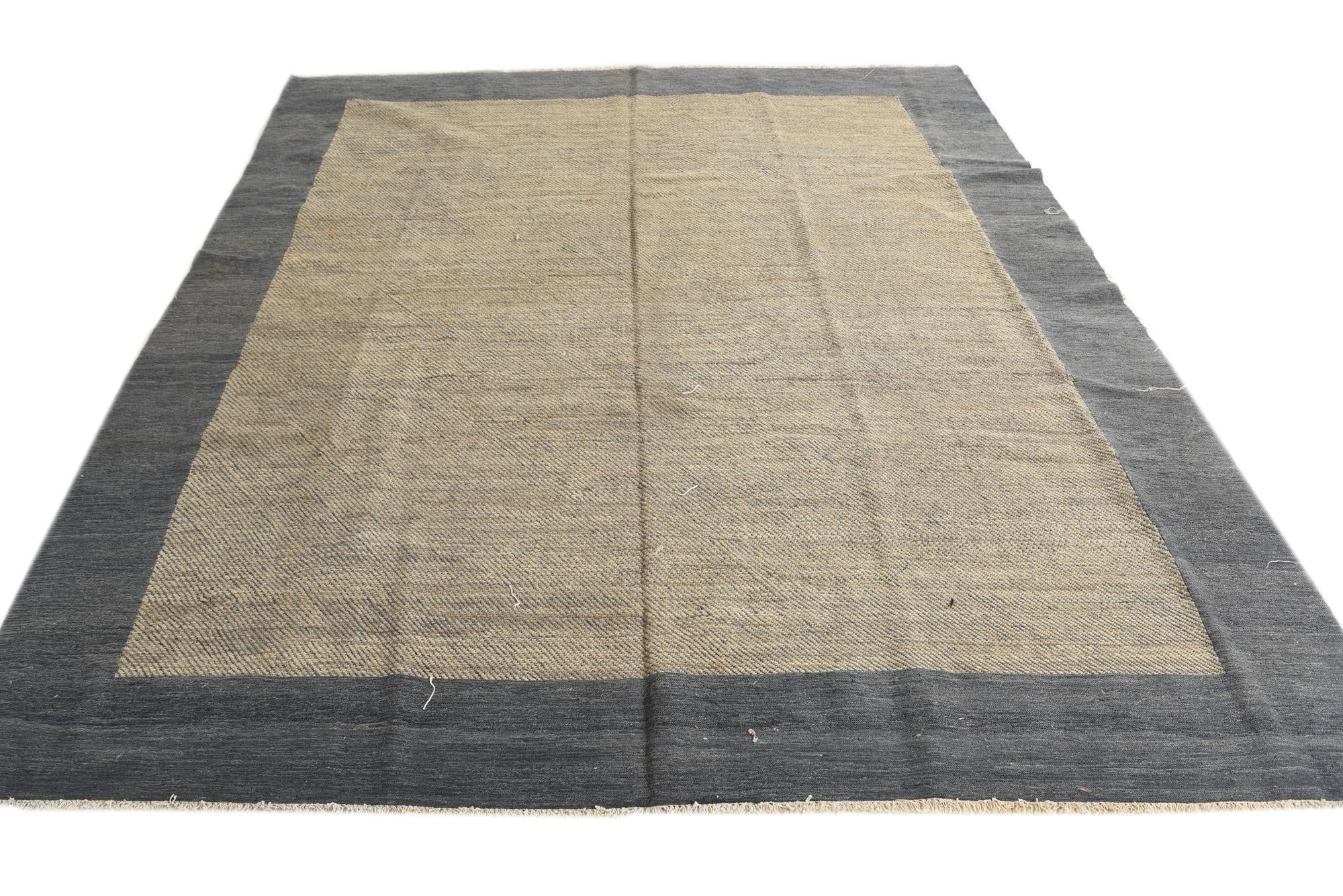 8' 2 x 9' 7 Hand Woven Kilim Modern Wool Rug